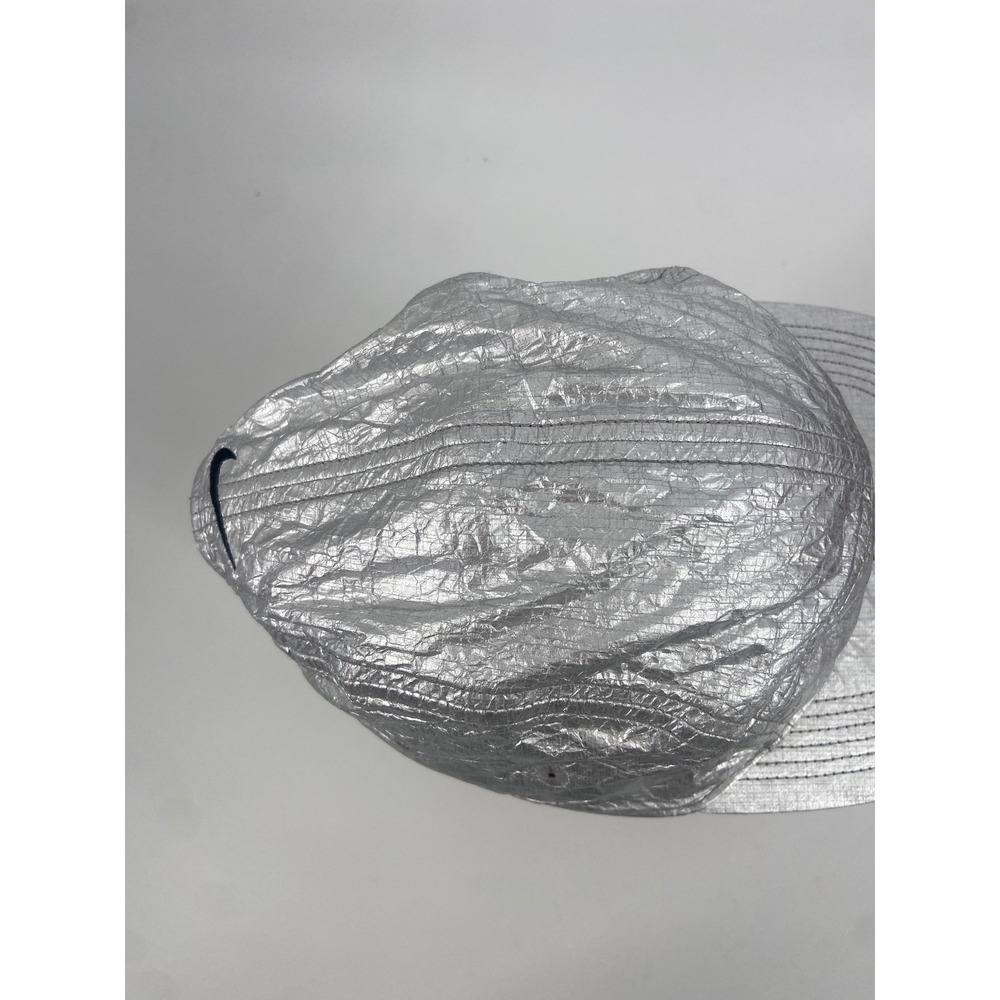 Nike AW84 Dri-FIT 5 Panel Cap Silver Reflective Metallic Mars Landing Cap - Picture 3 of 9